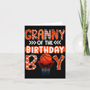 Granny Of The Birthday Boy Basketball Lover Matchi Card