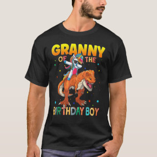 Granny Of The Birthday Boy Dabbing Unicorn Riding  T-Shirt