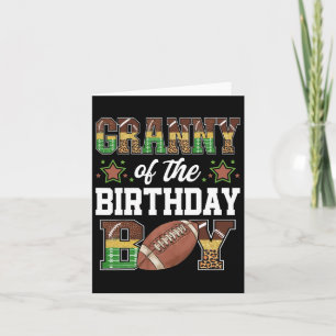 Granny Of The Birthday Boy Football Player Family Card