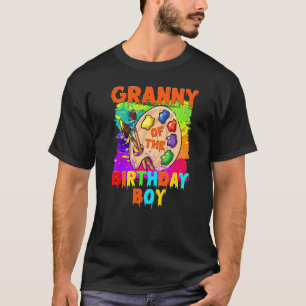 Granny Of The Birthday Boy Painting Family B Day P T-Shirt