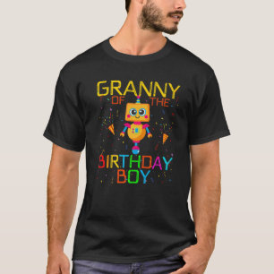 Granny Of The Birthday Boy Robotics Theme Family R T-Shirt