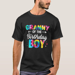 Granny Of The Birthday Boy Tie Dye Family Matching T-Shirt