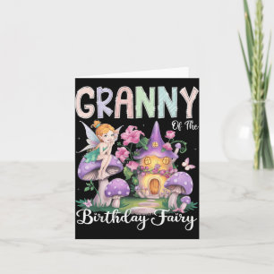Granny Of The Birthday Fairy 1st Birthday Girl Par Card