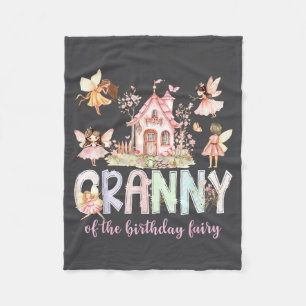 Granny Of The Birthday Fairy Girl Magical Family M Fleece Blanket