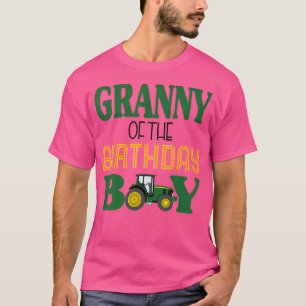 Granny Of The Birthday For Boy Farm Tractor Family T-Shirt
