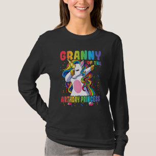 Granny Of The Birthday Princess Dabbing Unicorn Gi T-Shirt