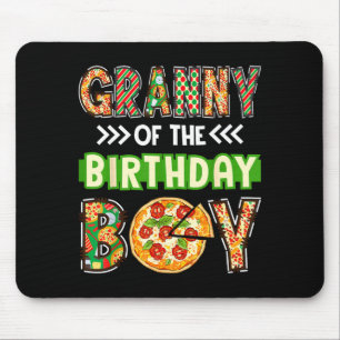Granny of the boy birthday boy pizza lover party  mouse mat