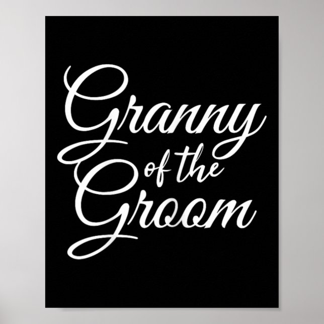 Granny Of The Groom Women's  Poster (Front)