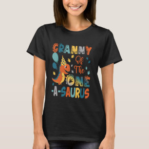 Granny Of The One-A-Saurus 2Nd Birthday Dinosaur P T-Shirt