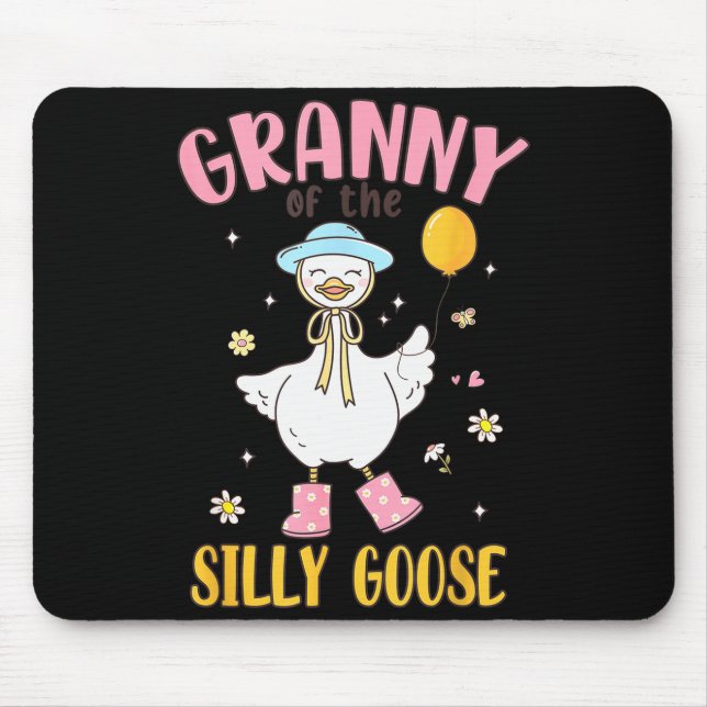 Granny Of The Silly Goose First Birthday Family Ma Mouse Mat (Front)