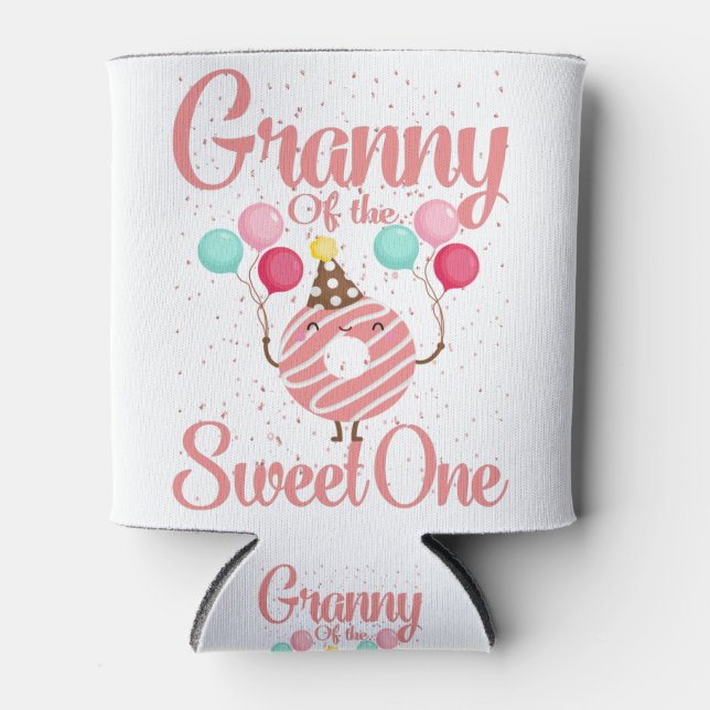 Granny Of The Sweet One Family Matching 1st Can Cooler (Front)