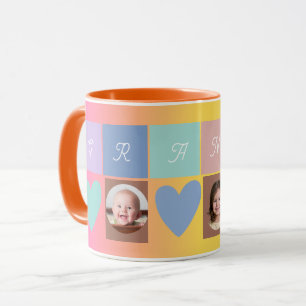 granny photo heart mug