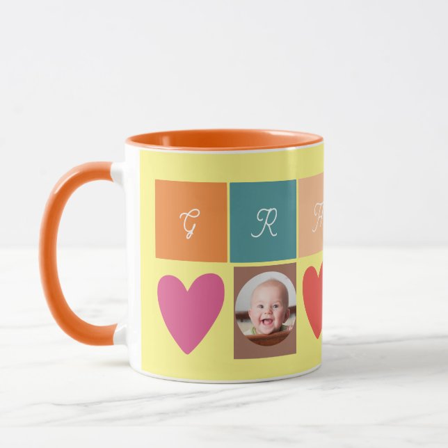 granny photo heart mug (Left)