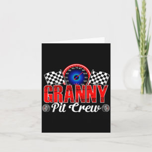 Granny Pit Crew Racing Family Race Car Birthday Card