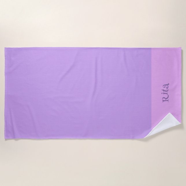 Granny Purple  Beach Towel (Front)