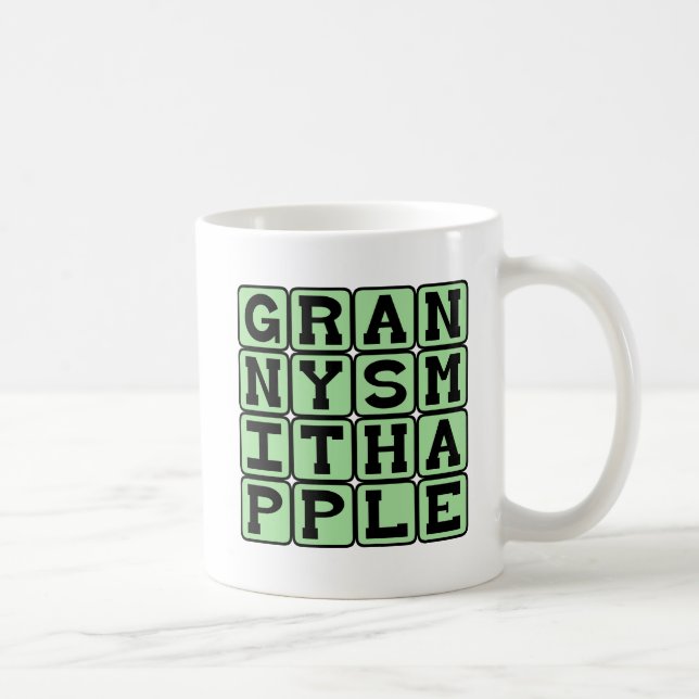Granny Smith Apple, Colour and Fruit Coffee Mug (Right)