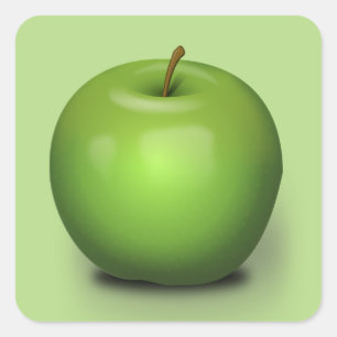 Granny Smith Apple Square Sticker