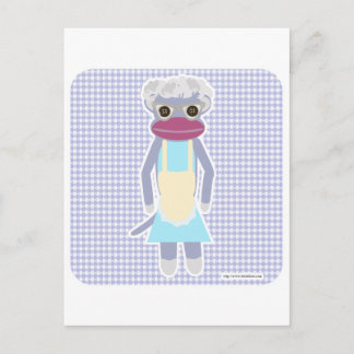 Granny Sock Monkey Postcard