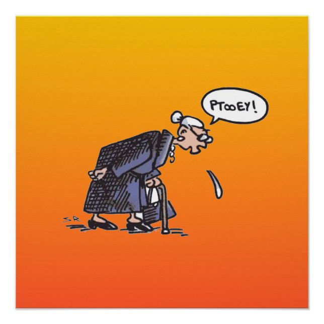 Granny Spitting! matte poster (Front)