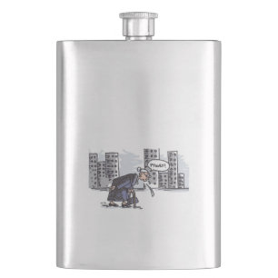 Granny Spitting on city stainless steel flask