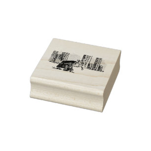 Granny Spitting! rubber stamp no handle