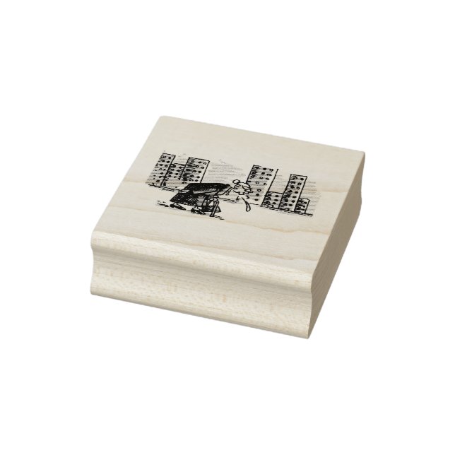 Granny Spitting! rubber stamp no handle (Stamp)