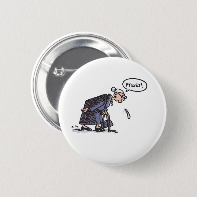 Granny Spitting small button (Front & Back)