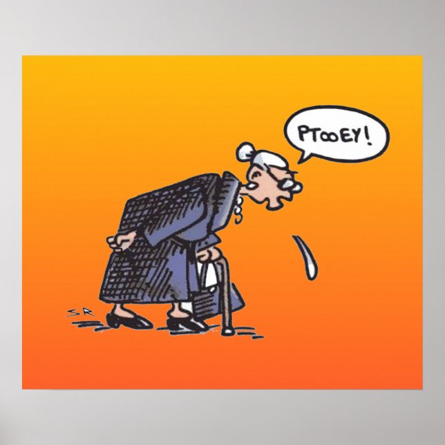 Granny Spitting! value matte poster (Front)