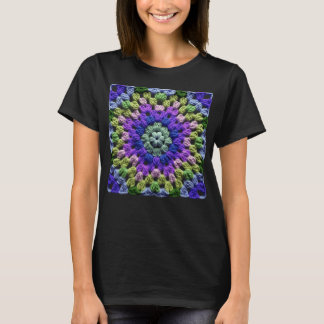 Granny Square Crochet Pattern Seventies Retro Gree T-Shirt