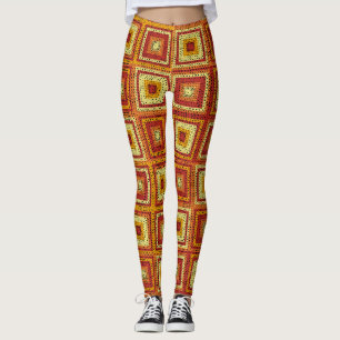 Granny Square Pattern Leggings