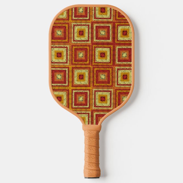 Granny Square Pattern Pickleball Paddle (Front)