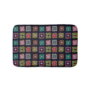 Granny squares bath mat