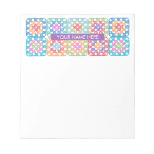 Granny Squares Crochet Notepad