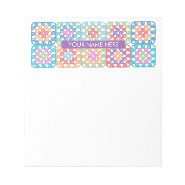 Granny Squares Crochet Notepad (Front)