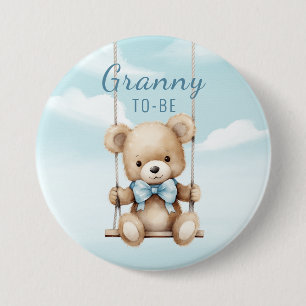 Granny To Be Teddy Bear Swing 7.5 Cm Round Badge