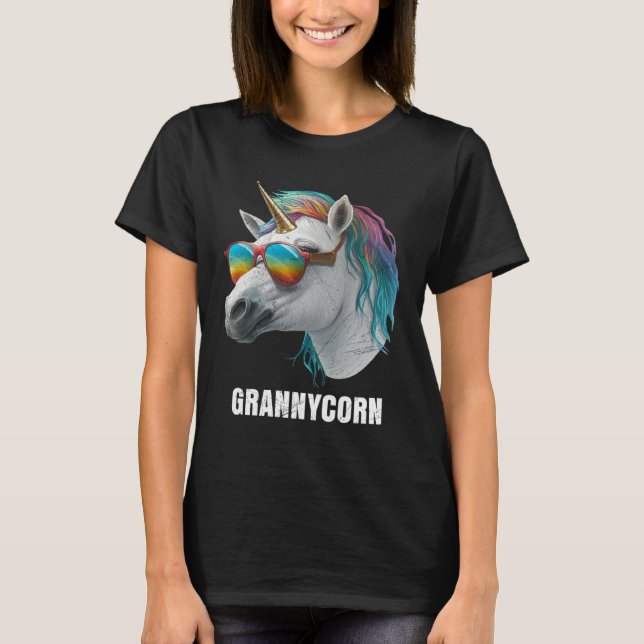 Grannycorn Mother s Day Unicorns Grandmacorn Grand T-Shirt (Front)