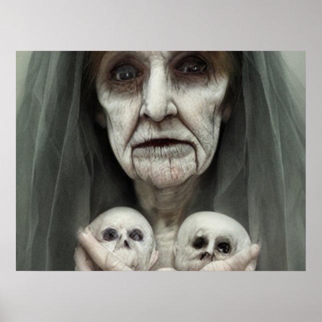 Granny's babies Halloween  Postcard Poster (Front)