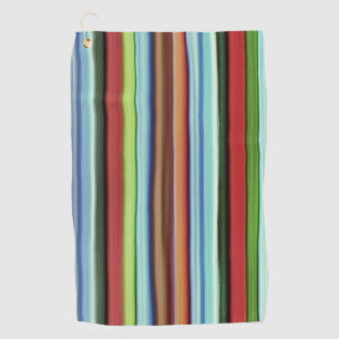 Granny's colourful stripes, with soft rough aspect golf towel