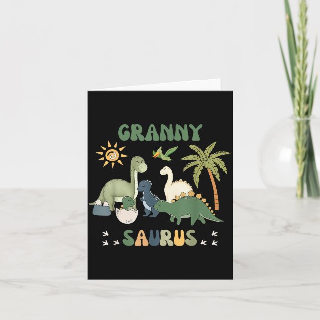 Grannysaurus T Rex Dinosaur Granny Saurus Family M Card (Front)