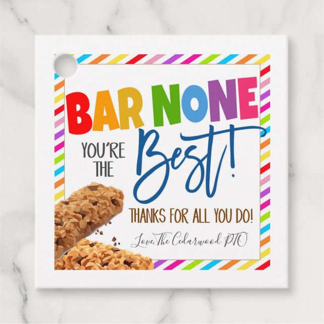 Granola Bar Gift Tag (Front)