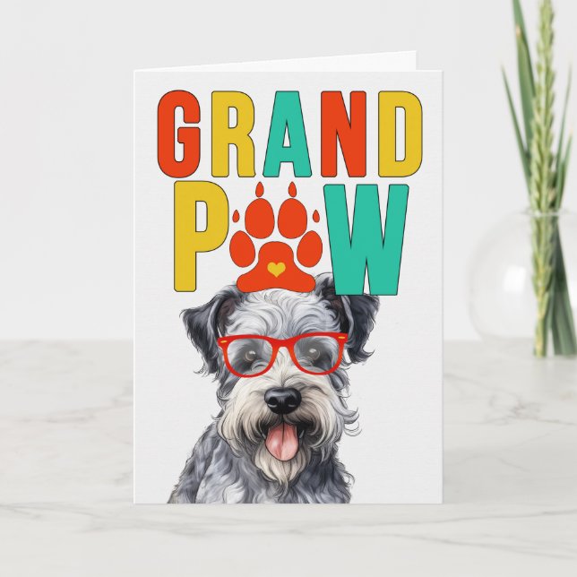 GranPAW Pumi Dog Funny Grandparents Day Holiday Card (Front)