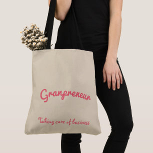 Granpreneur flower mandala design tote bag