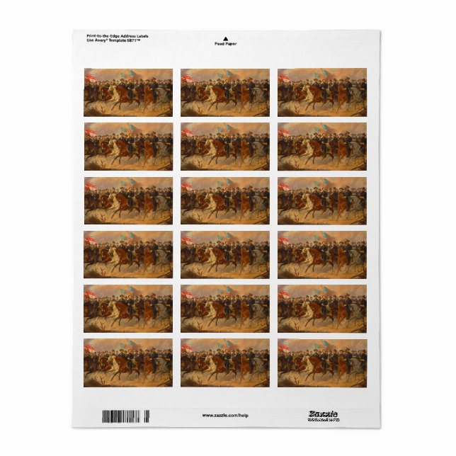 Grant and His Generals by Ole Peter Hansen Balling Label (Full Sheet)