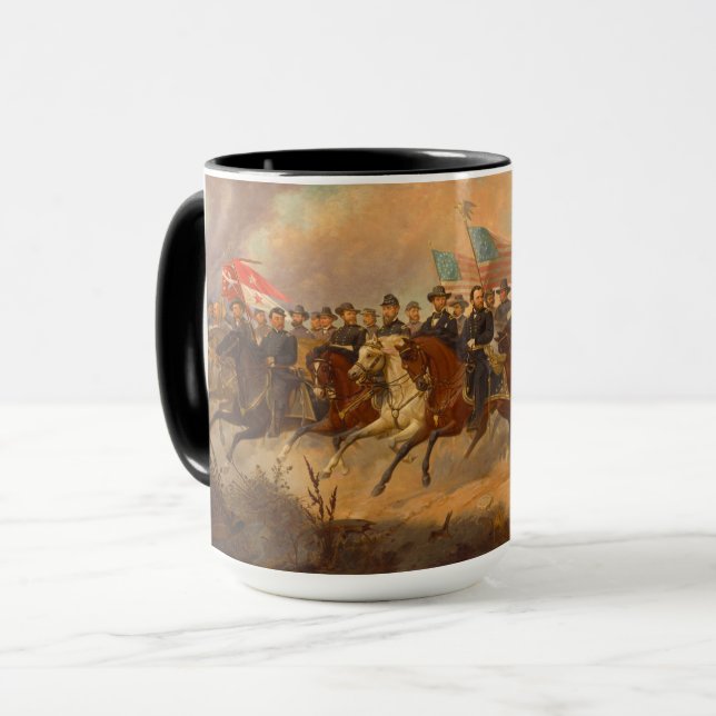 Grant and His Generals by Ole Peter Hansen Balling Mug (Front Left)
