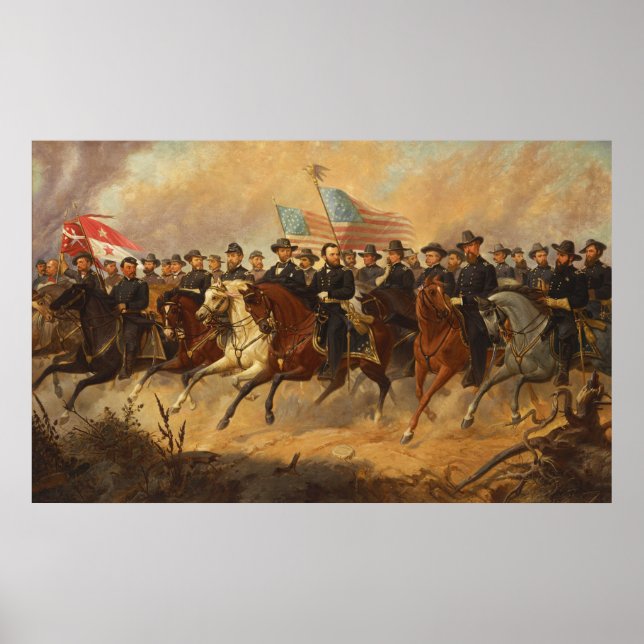 Grant and His Generals by Ole Peter Hansen Balling Poster (Front)