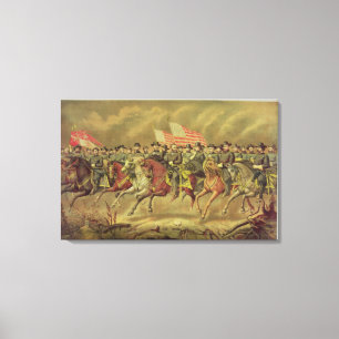 Grant and his Officers Canvas Print