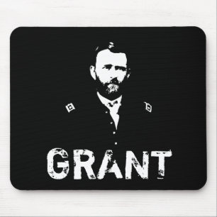 Grant -- Black and White Mouse Mat