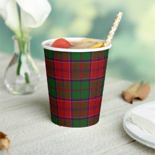 Grant Clan Scottish Plaid Pattern Paper Cups