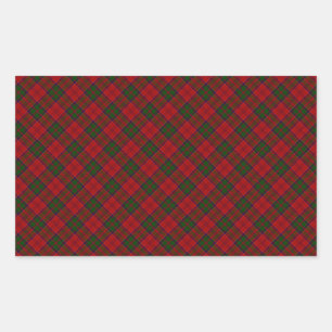 Grant Clan Tartan Designed Print Rectangular Sticker