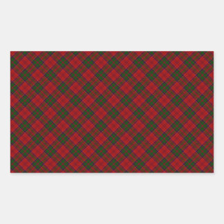 Grant Clan Tartan Designed Print Rectangular Sticker